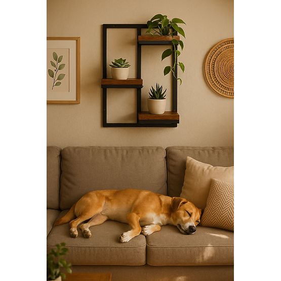 Étagère murale suspendue pour plantes, décoration à 3 niveaux loft ModernHome