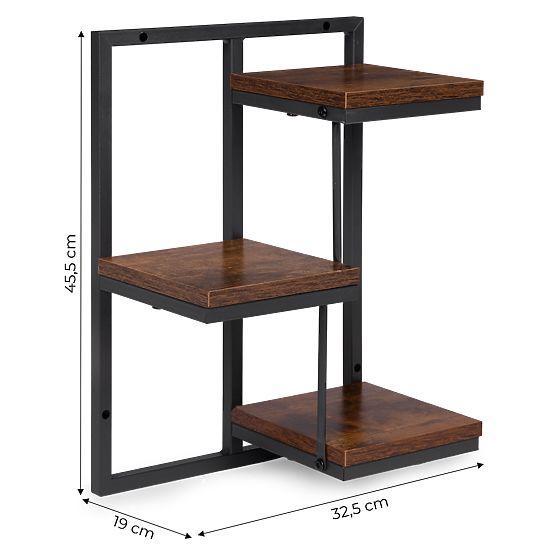 Étagère murale suspendue pour plantes, décoration à 3 niveaux loft ModernHome