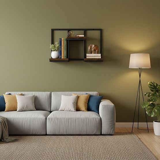 Étagère murale suspendue pour plantes, décoration 3 niveaux loft ModernHome