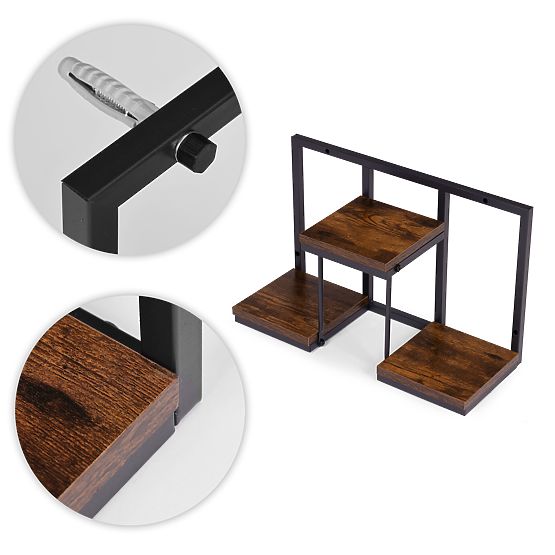 Étagère murale suspendue pour plantes, décoration 3 niveaux loft ModernHome