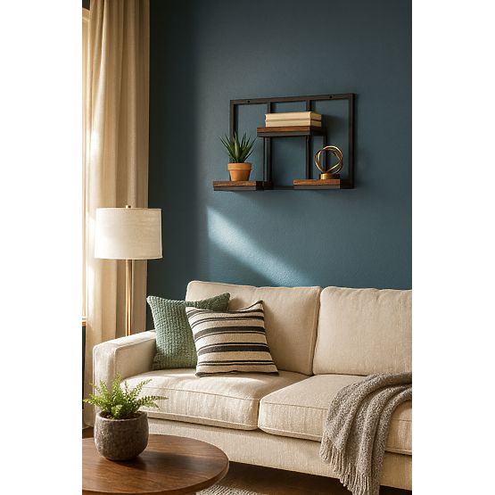 Étagère murale suspendue pour plantes, décoration 3 niveaux loft ModernHome