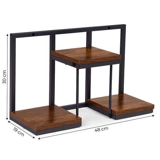 Étagère murale suspendue pour plantes, décoration 3 niveaux loft ModernHome