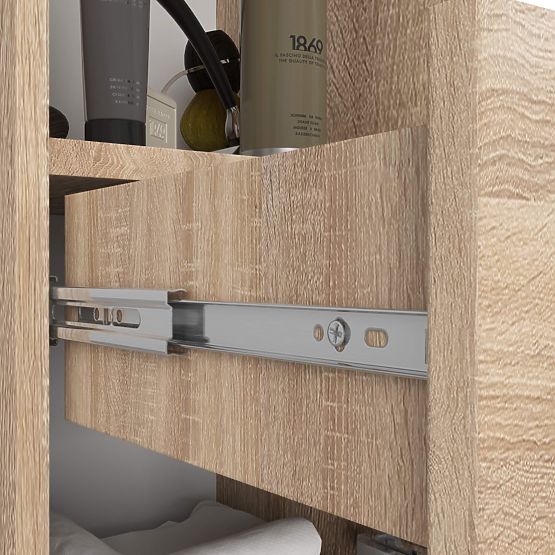 ÉTAGÈRE SALLE DE BAIN FIN COLONNE 30 2D 1SZ 1W 140cm PK SONOMA