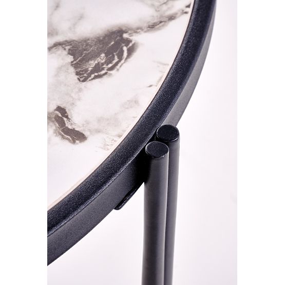 FATIMA ensemble de 2 bancs, marbre blanc / noir (1p=1 pièce)