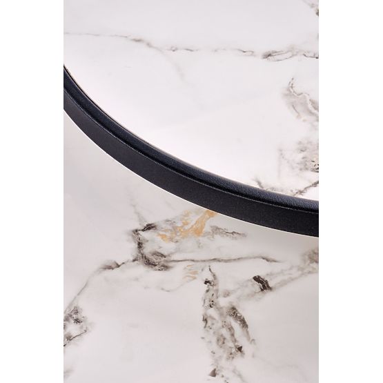 FATIMA ensemble de 2 bancs, marbre blanc / noir (1p=1 pièce)