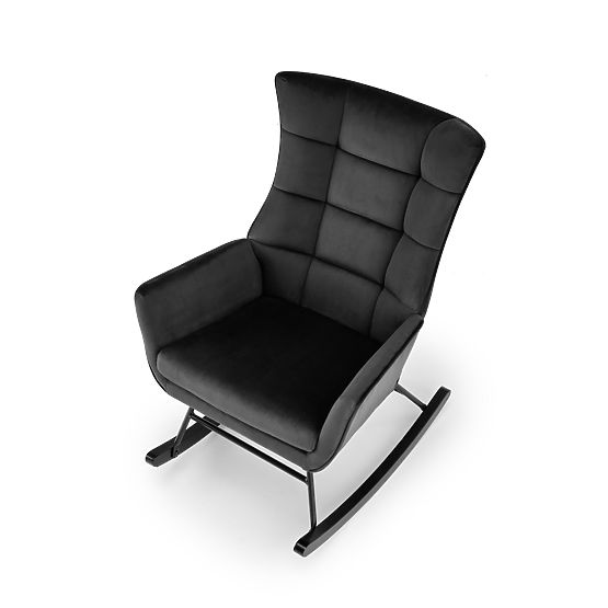 Fauteuil à bascule BAZALTO noir (1p=1 pièce)