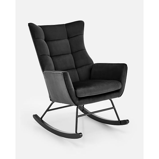 Fauteuil à bascule BAZALTO noir (1p=1 pièce)