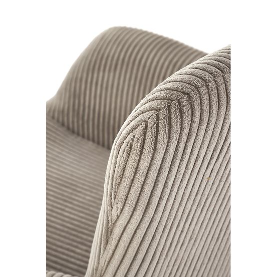 Fauteuil à bascule BELMIRO - velours côtelé gris