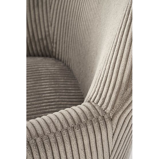 Fauteuil à bascule BELMIRO - velours côtelé gris