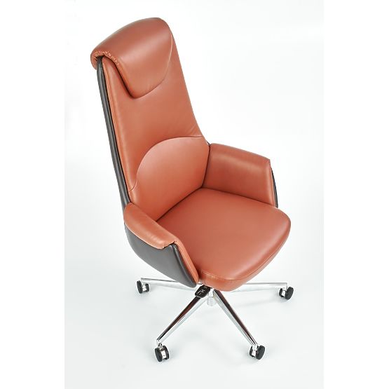 Fauteuil de bureau CALVANO marron foncé / marron clair