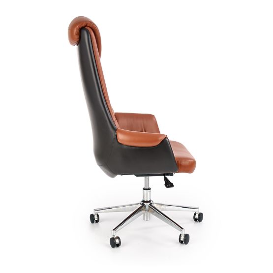Fauteuil de bureau CALVANO marron foncé / marron clair