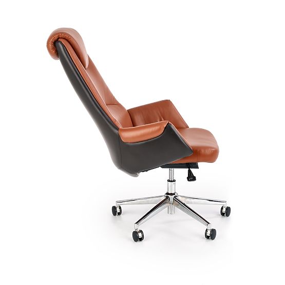 Fauteuil de bureau CALVANO marron foncé / marron clair