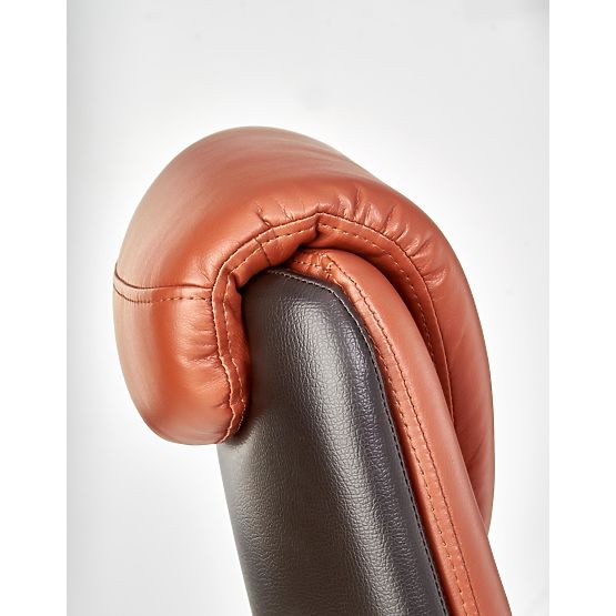 Fauteuil de bureau CALVANO marron foncé / marron clair