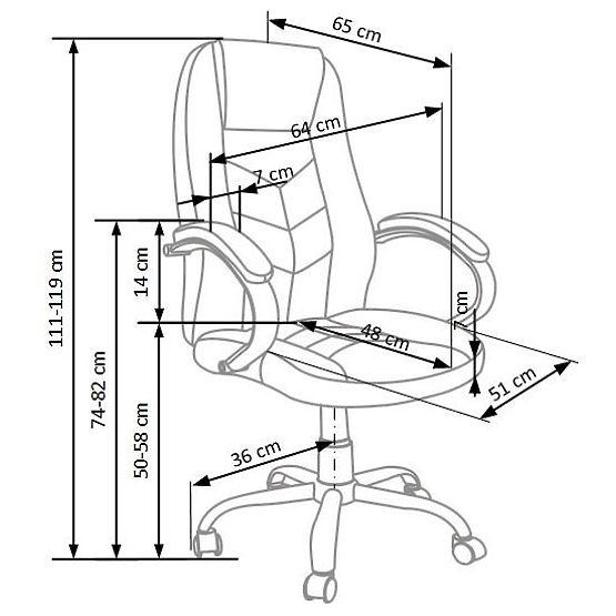 Fauteuil de bureau CODY marron