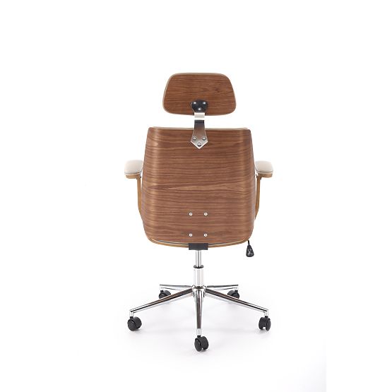 Fauteuil de bureau TIMBER noyer/beige