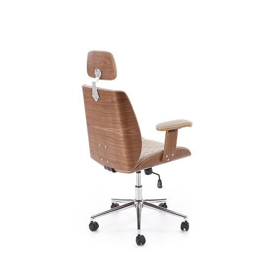 Fauteuil de bureau TIMBER noyer/beige