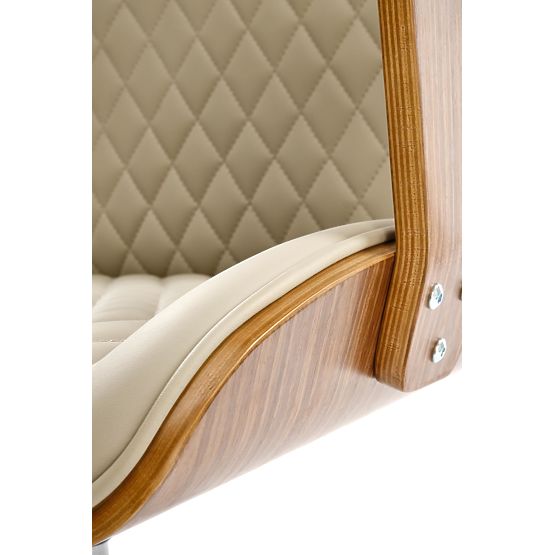 Fauteuil de bureau TIMBER noyer/beige