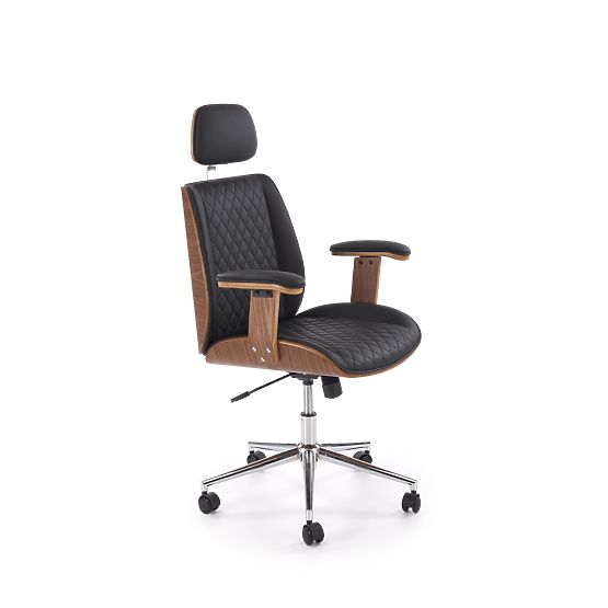 Fauteuil de bureau TIMBER noyer/noir