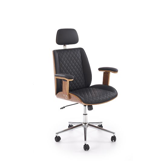 Fauteuil de bureau TIMBER noyer/noir