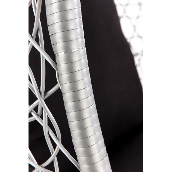 Fauteuil de jardin EGGY gris / noir (3p=1ks)