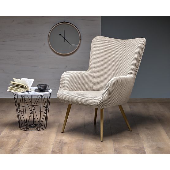Fauteuil de relaxation AMARO - crème