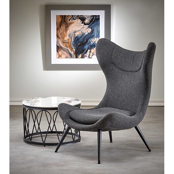 Fauteuil de relaxation ATLANTIS anthracite / noir