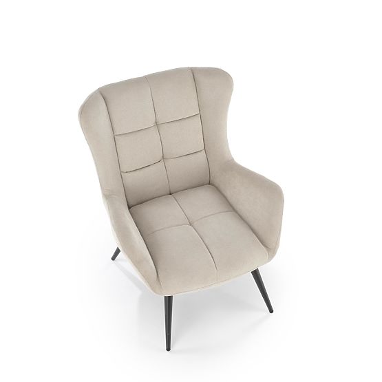 Fauteuil de relaxation beige BYRON (1p=1pc)