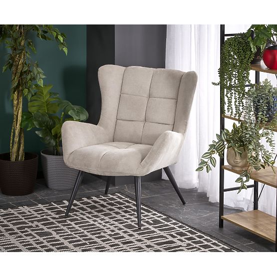 Fauteuil de relaxation beige BYRON (1p=1pc)