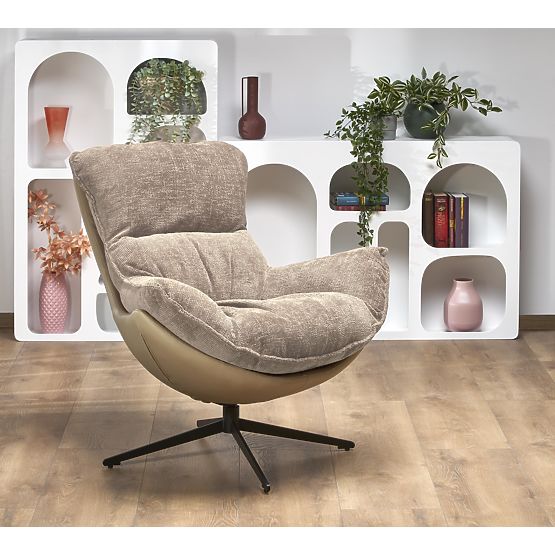 Fauteuil de relaxation beige LOBSTER