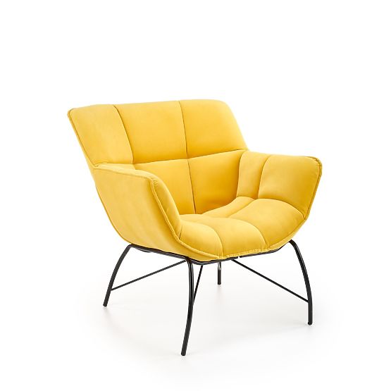 Fauteuil de relaxation BELTON jaune (1p=1 pièce)