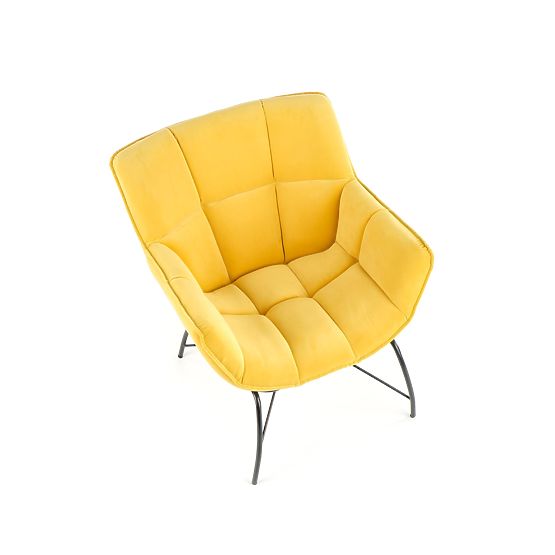 Fauteuil de relaxation BELTON jaune (1p=1 pièce)