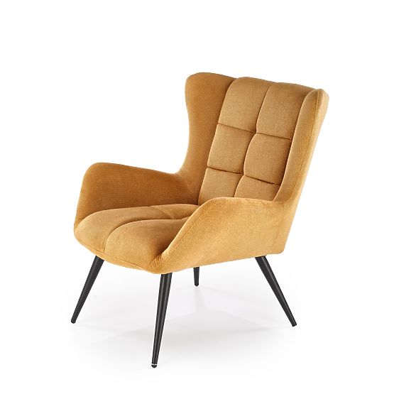 Fauteuil de relaxation BYRON - moutarde