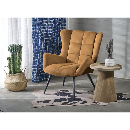 Fauteuil de relaxation BYRON - moutarde