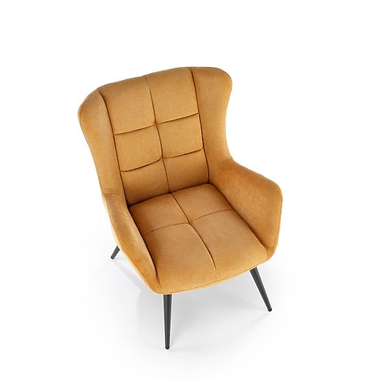 Fauteuil de relaxation BYRON - moutarde