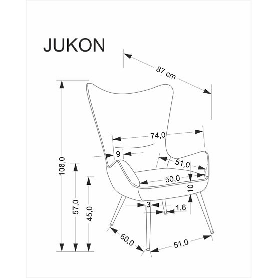 Fauteuil relaxant crème JUKON