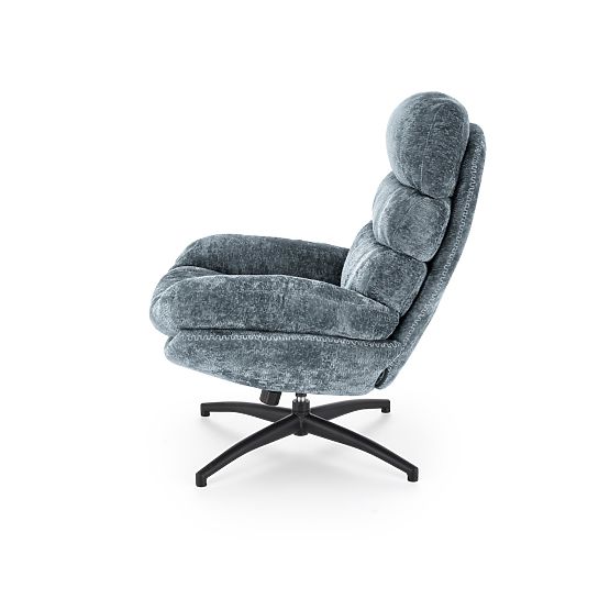 Fauteuil de relaxation DARIO avec repose-pieds et fonction basculante, bleu (1p=1pc)