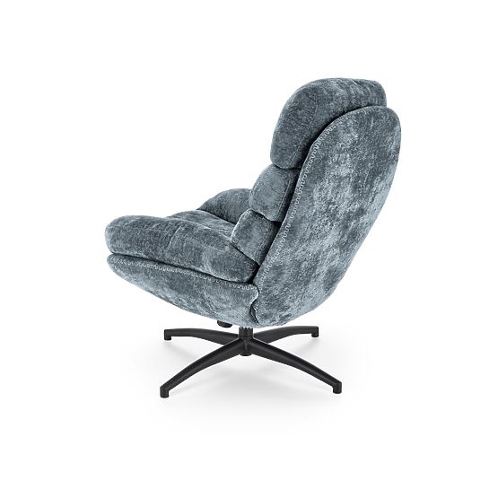 Fauteuil de relaxation DARIO avec repose-pieds et fonction basculante, bleu (1p=1pc)
