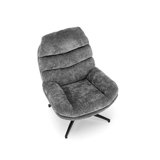 Fauteuil de relaxation DARIO avec repose-pieds et fonction basculante, gris (1p=1pc)