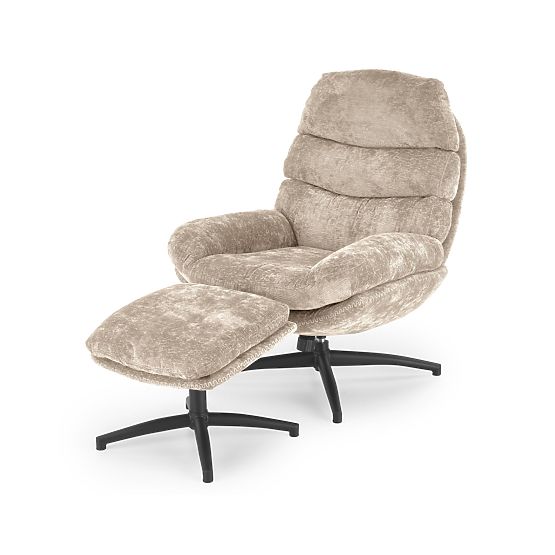 Fauteuil de relaxation DARIO avec repose-pieds et fonction bascule, beige (1p=1ks)