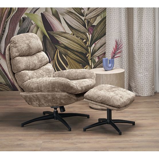 Fauteuil de relaxation DARIO avec repose-pieds et fonction bascule, beige (1p=1ks)