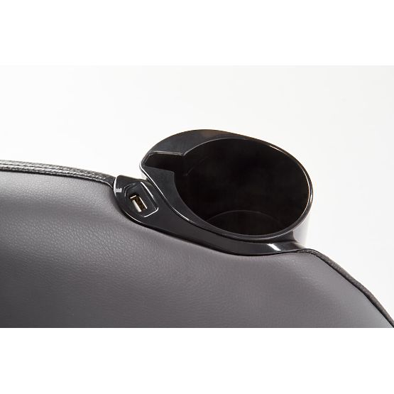 Fauteuil de relaxation DOPIO avec fonction de massage, gris