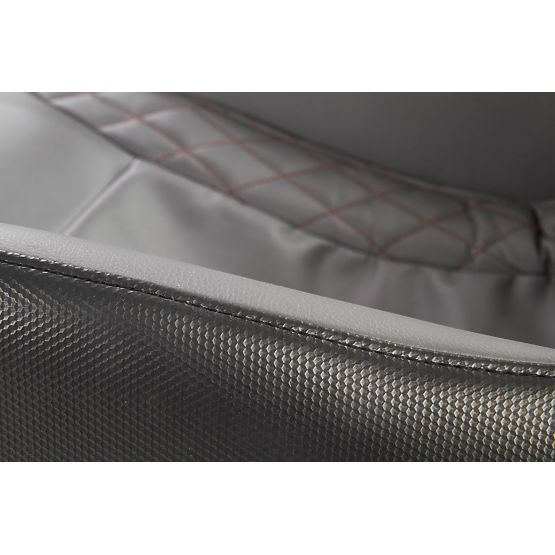 Fauteuil de relaxation DOPIO avec fonction de massage, gris