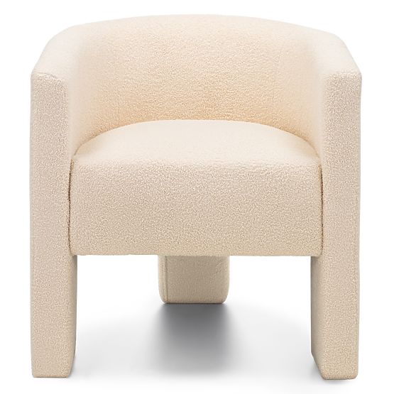 Fauteuil de relaxation Lorraine, beige, bouclé