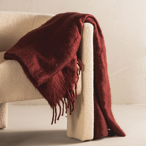 Fauteuil de relaxation Lorraine, beige, bouclé