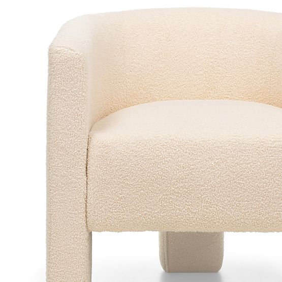 Fauteuil de relaxation Lorraine, beige, bouclé