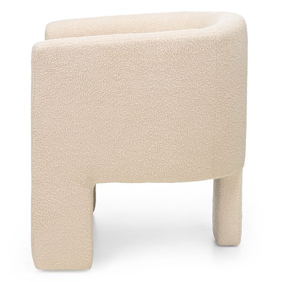 Fauteuil de relaxation Lorraine, beige, bouclé