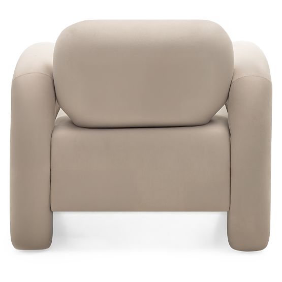 Fauteuil de relaxation Vico, beige clair, en velours