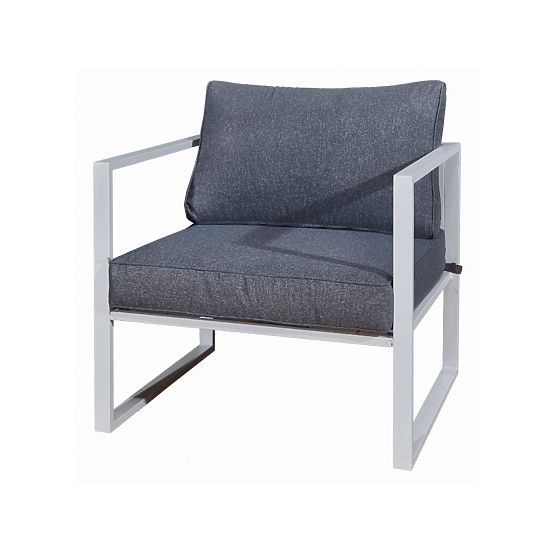 Fauteuil de terrasse en aluminium blanc MOSTRARE blanc