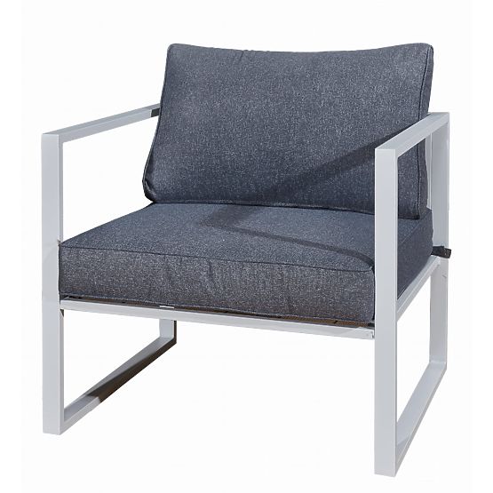 Fauteuil de terrasse en aluminium blanc MOSTRARE blanc