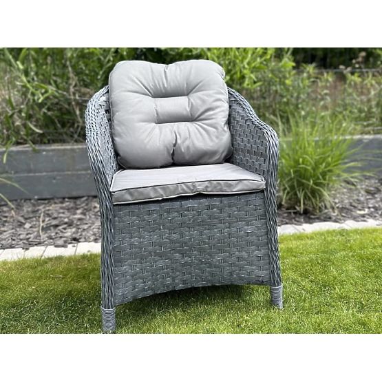 Fauteuil de terrasse en résine tressée MODERNO gris